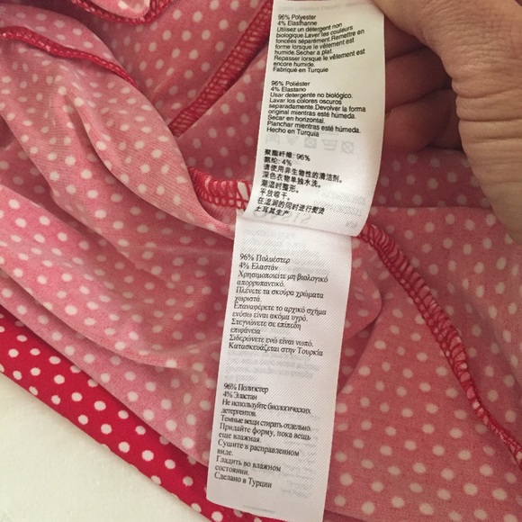 Red Polka Dot ruffle sleeveless top by Oasis Sz M - Picture 12 of 12